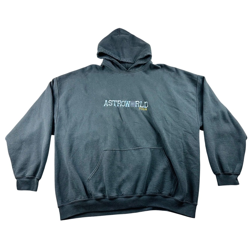 Astroworld Wish You Were Here Tour Hoodie Men XXL Gray Travis Scott Rap Hip Hop